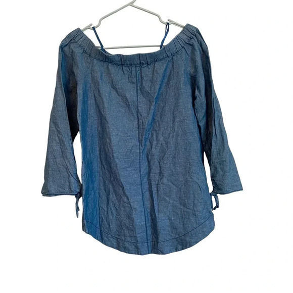 Free People Tops Free People Chambray Show Some Shoulder Top - Picture 6 of 7
